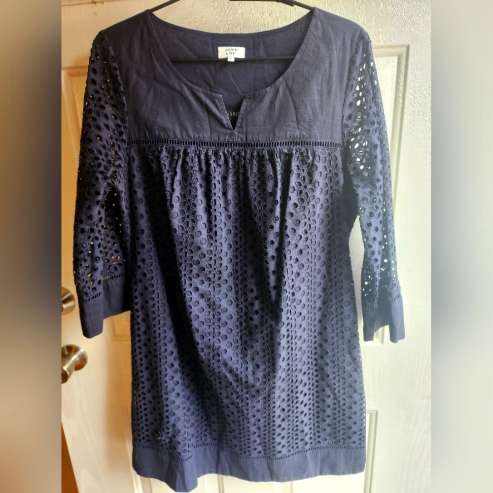 Crown And Ivy Blue Dress Size 10 Also Could Be Used As A Coverip
